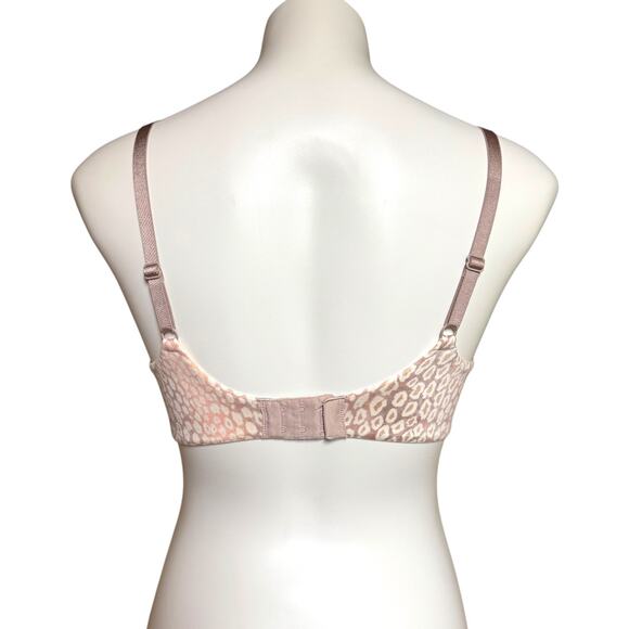 Fabulous by Victoria's Secret Plunge Padded Push-Up Bra Pink Mauve 34D - Picture 3 of 7